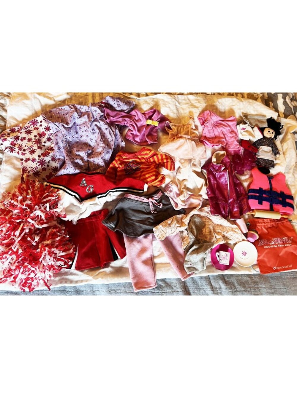 American Girl clothes accessories lot 30 items ballerina cheerleader bitty baby